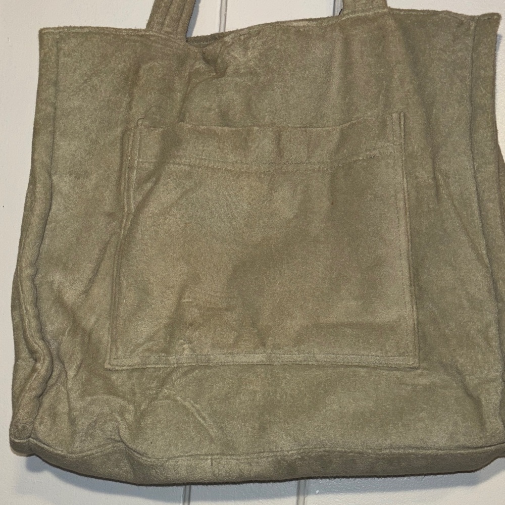 SHADE & SHORE light green towel fabric Tote Bag - Picture 3 of 10